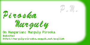 piroska murguly business card